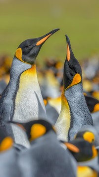Para pingwinów w stadzie