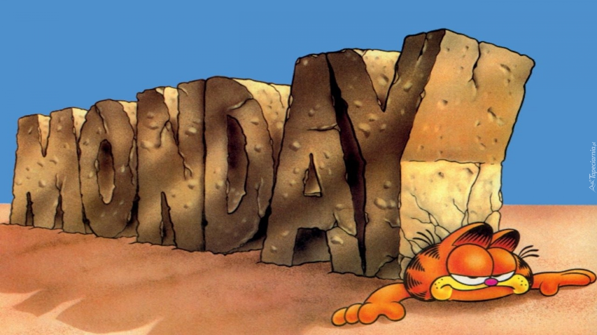 Napis, Monday, Garfield
