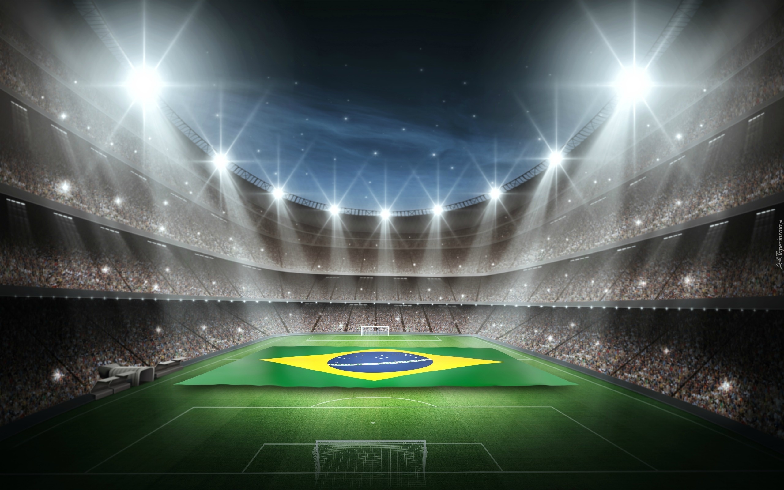 Oświetlony, Stadion, Brazylia, Mistrzostwa, Świata, 2014