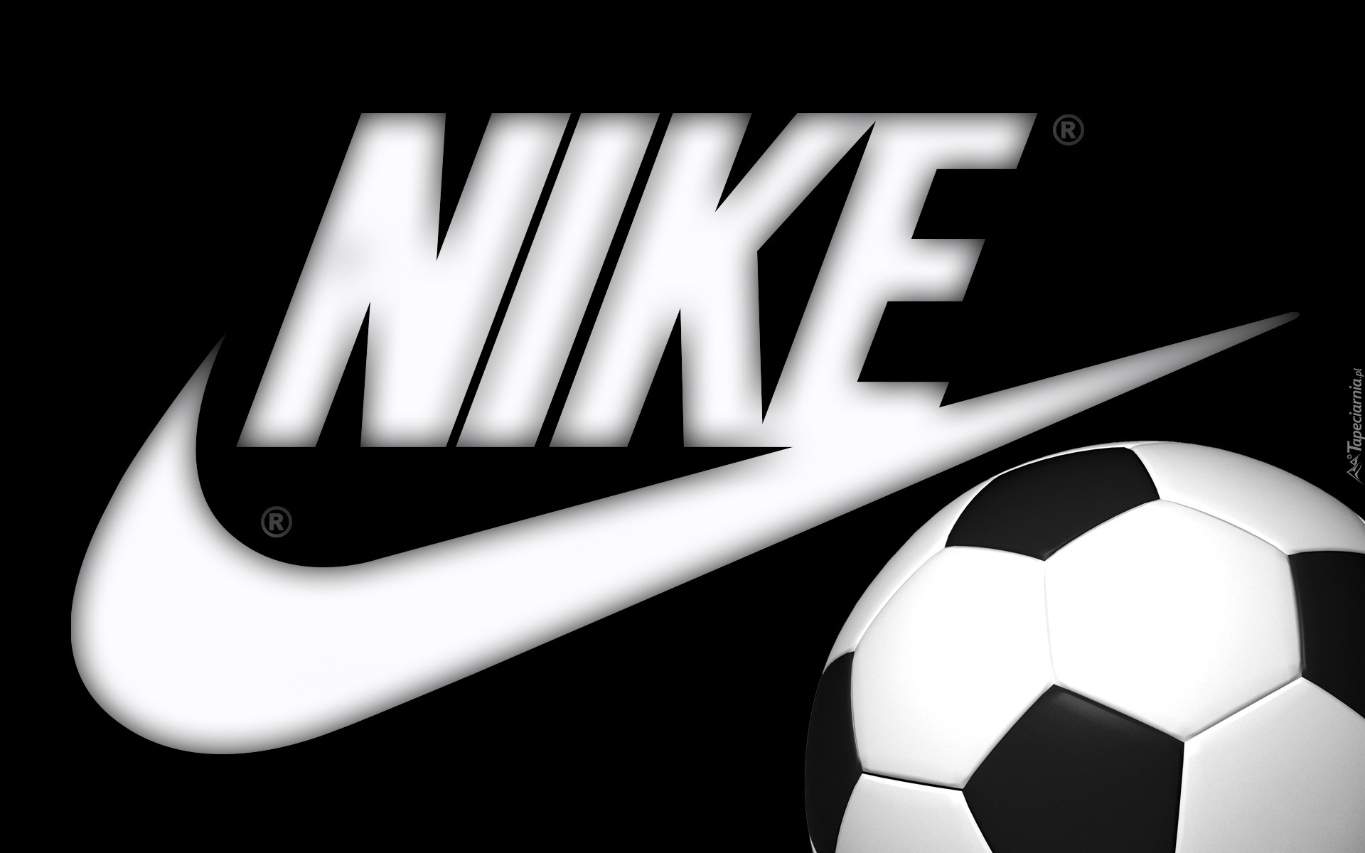 Czarne, Tło, Logo, Nike, Piłka