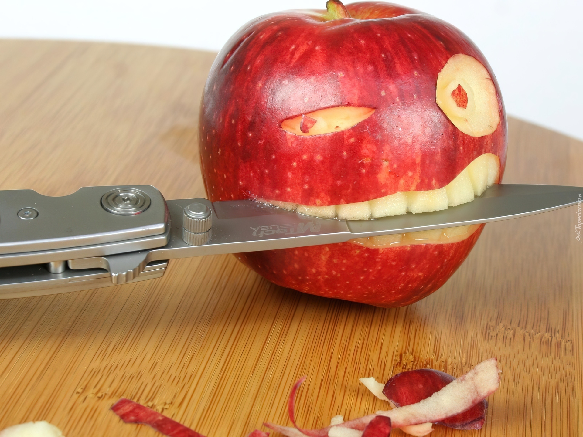 Jabłko, Nóż