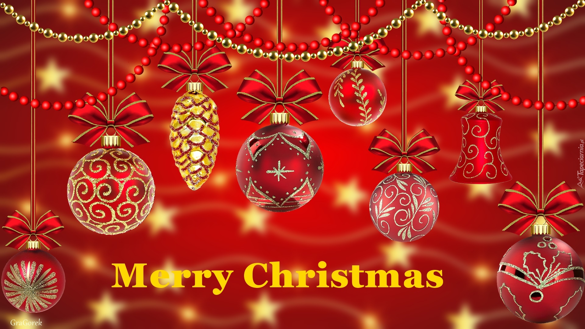 Boże Narodzenie, Girlanda, Bombki, Święta