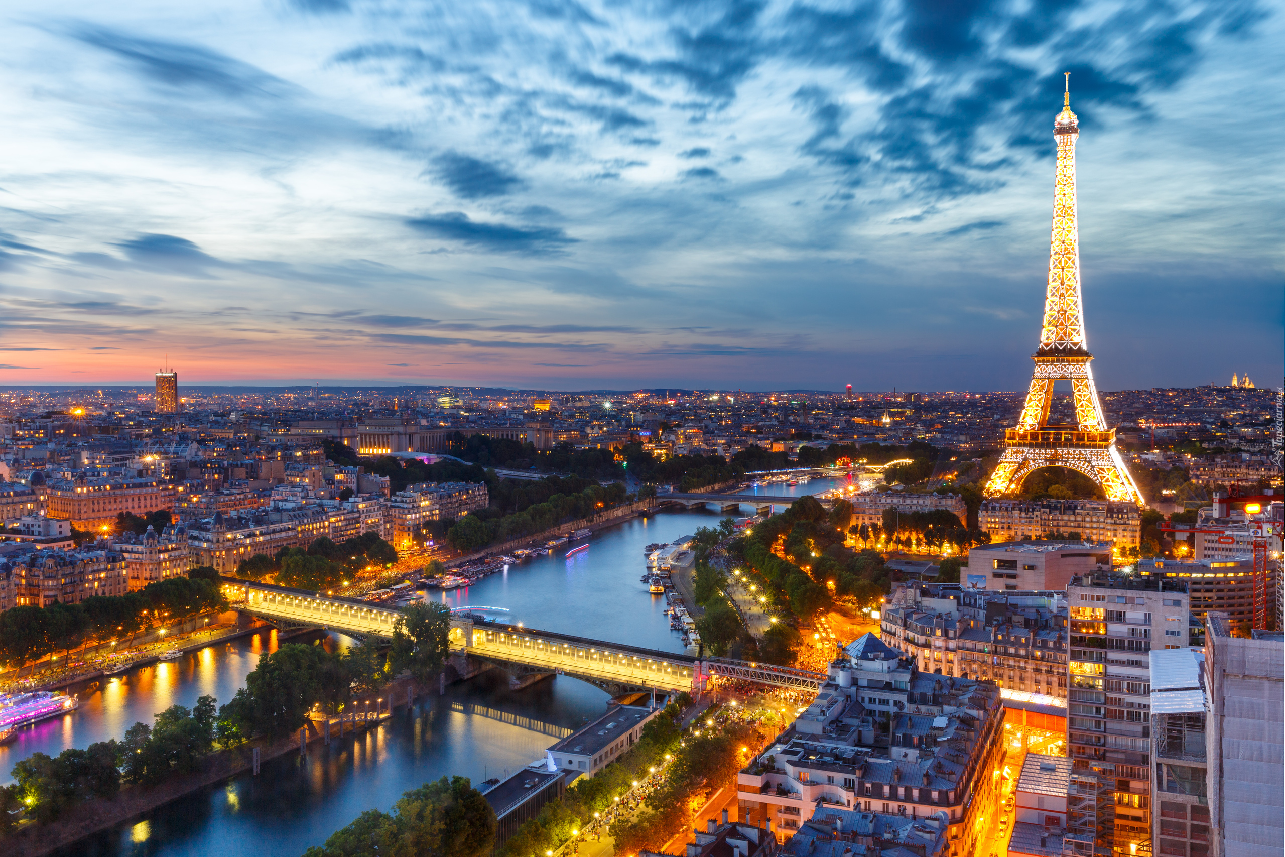 Francja, Paryż, Wieża Eiffla, Zdjęcie miasta