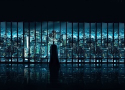 Okno, Panorama, Miasto, Batman