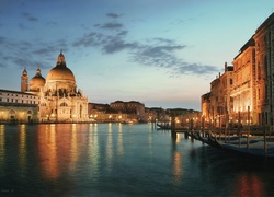 Włochy, Wenecja, Katedra, Bazylika św. Marka, Kanał Canal Grande, Gondole