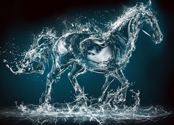 Abstrakcja, Koń, Woda