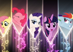 My Little Pony, Rarity, Twilight Sparkle, Fluttershy, Pinkie Pie, Applejack, Rainbow Dash
