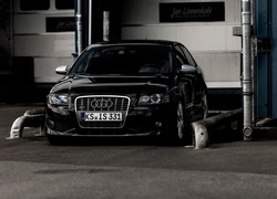 Audi, S3, Czarne, Zaparkowane