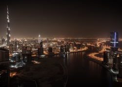 Zjednoczone Emiraty Arabskie, Dubaj, Miasto, Noc