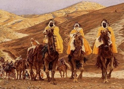James Tissot, Malarstwo, Wielbłądy, Magowie, Pustynia
