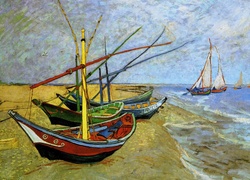 Obraz, Vincent Van Gogh, Łodzie Rybackie