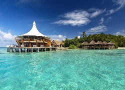 Ocean, Hotel, Kurort, Malediwy