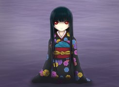 Jigoku Shoujo, kobieta, kimono