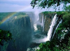 Tęcza, Kanion, Wodospadu, Republika Zambii