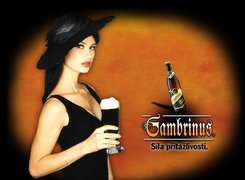 Piwo Gambrinus, Piekna Dama, czarna Sukienka