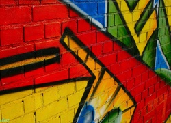 Graffiti, Czerwone, Żółte, Niebieskie, Zielone