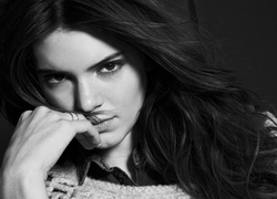 Kobieta, Kendall Jenner, Modelka, Czarno-Białe