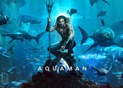 Amerykański aktor Jason Momoa w filmie Aquaman
