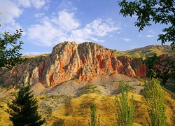 Armenia, Prowincja Wajoc Dzor, Czerwone, Skały, Góry