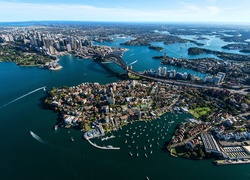 Australijskie miasto Sydney widziane z lotu ptaka