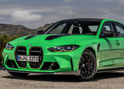 Zielone, BMW M3 CS, Przód, Bok
