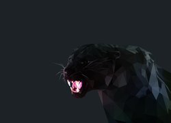 Czarna pantera w grafice 2D