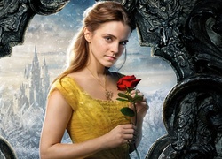 Aktorka, Emma Watson, Film, Piękna i Bestia, Beauty and the Beast, Róża