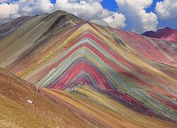 Peru, Region Cuzco, Góra Vinicunca, Montana de Siete Colores, Niebo, Chmury
