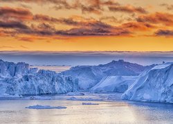 Grenlandia, Morze, Góry lodowe, Niebo