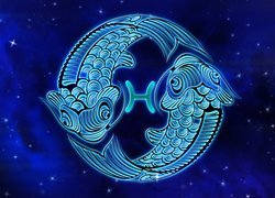 Graficzny znak zodiaku Ryby