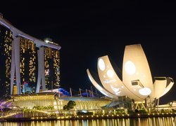 Hotel Marina Bay Sands i Muzeum Sztuki i Nauki w Singapurze