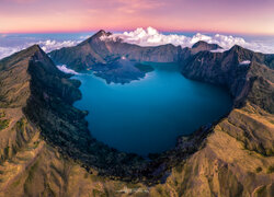 Góry, Krater, Jezioro Kawah, Indonezja