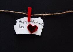 Karteczka z napisem Happy Valentines Day