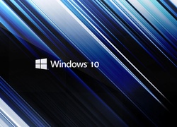 Logo Windows 10 na pasiastym tle