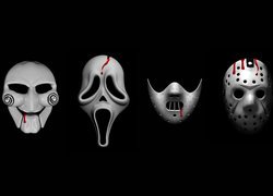 Maski, Horror, Czarne, Tło