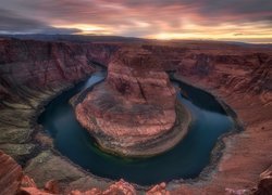 Park Narodowy Glen Canyon, Skały, Kanion, Rzeka, Kolorado River, Zakole, Horseshoe Bend, Arizona, Stany Zjednoczone