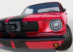 Czerwony, Mustang GT Coupe, 1965, Zabytkowy