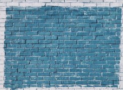Niebiesko-biała, Ściana, Cegły