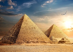 Egipt, Giza, Piramidy, Piramida Cheopsa, Ptak