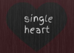 Serce, Grafika, Napis, Single heart