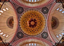 Sklepienie, Meczet Sulejmana, Stambuł, Turcja