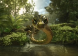 Wąż z filmu animowanego dla dzieci Żółwik Sammy