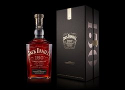 Whisky, Jack Daniels, Butelka, Pudełko, Ciemne tło