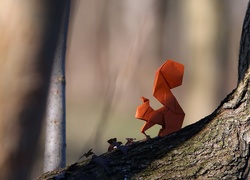 Origami, Wiewiórka, Drzewo