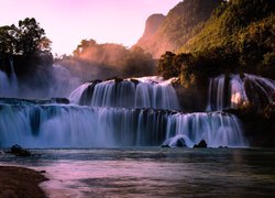 Wodospad, Ban Gioc Waterfall, Wietnam