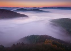 Sulov, Słowacja, Góry, Mgła, Chmury, Lasy