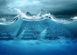 Piramidy, Woda, Potop Grafika 3D