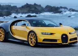 Żółto-czarny, Bugatti Chiron, 2016, Wybrzeże