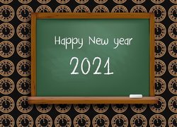 Nowy Rok, 2021, Tablica, Zegary, Ciemne, Tło