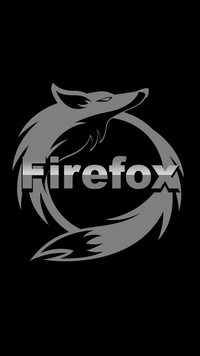 Czarno-białe logo Firefoxa